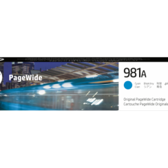 HP 981A Cyan Original PageWide Cartridge, J3M68A