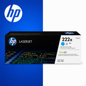 HP 222x High Yield Original Cyan Laserjet Toner Cartridge For HP Laserjet Pro 3203: 3288: Mfp 3303: Mfp 3388:page Yield 2500