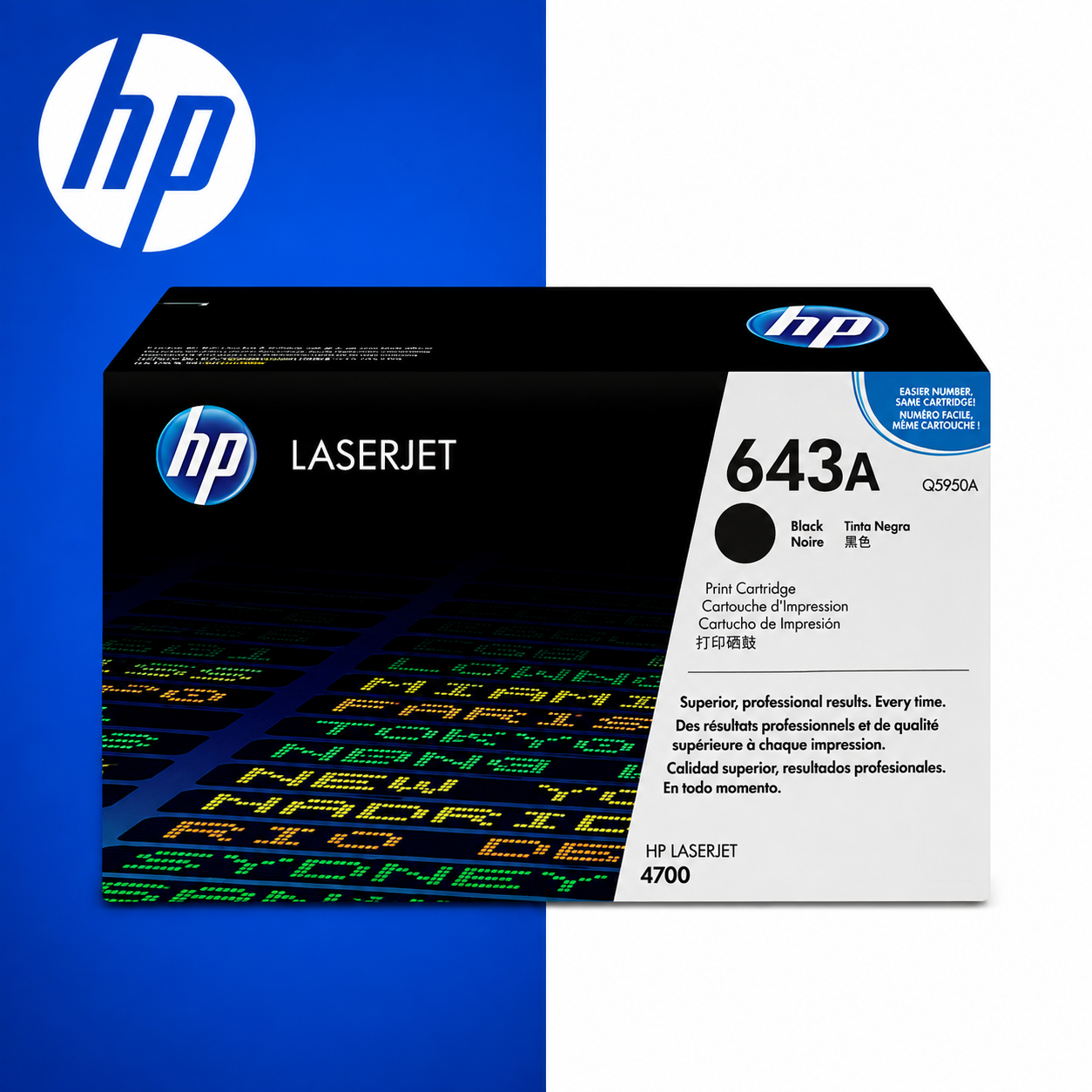 HP 643a Original Black Laserjet Toner Cartridge For HP Color Laserjet 4700:page Yield 11000