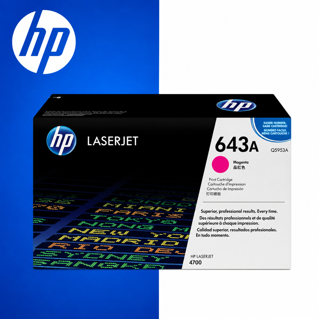 HP 643a Original Magenta Laserjet Toner Cartridge For HP Color Laserjet 4700:page Yield 10000