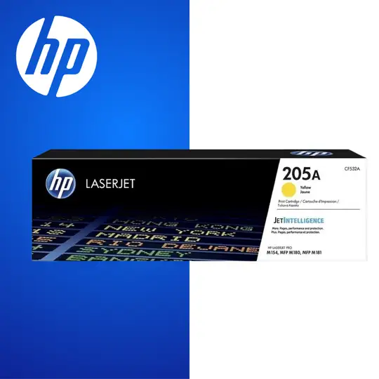 HP 205a Original Yellow Laserjet Toner Cartridge For HP Color Laserjet Pro Mfp M180:181:page Yield 900