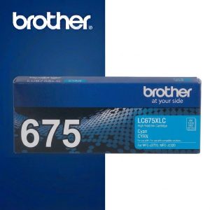 Brother Lc675xlc High Yield Cyan Ink Cartridge For Mfcj2720 Mfcj2320  1200 Page Yield