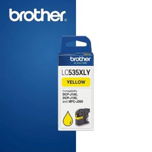 Brother Lc535xly High Yield Yellow Ink Cartridge For Dcpj105 Mfcj200  1300 Page Yield