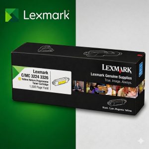 Lexmark C:mc 3224 3326 Yellow Return Programme Toner Cartridge (1 500 Page Yield)